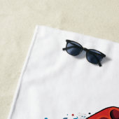 Serviette De Plage Je crois en le style Graffiti du Père Noël (En situation)