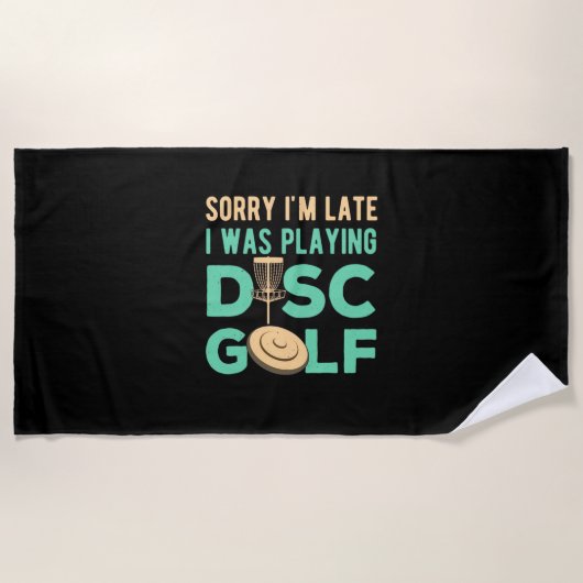 Serviette De Plage Je Jouais À Disk Golf (Devant)
