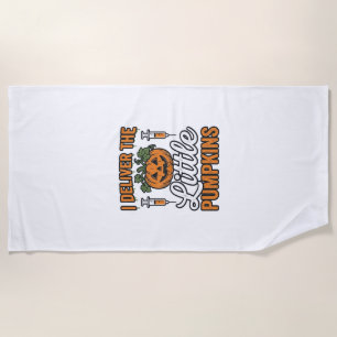 Serviette De Plage Je livre les petits citrouilles Halloween Nurse Sh