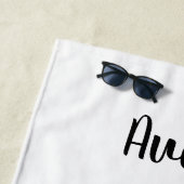 SERVIETTE DE PLAGE "JE ME SUIS LEVÉ JUSQU'À GRAND BRO ! (En situation)