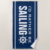 Serviette De Plage Je naviguerais plutôt le cadeau drôle de retraite (Devant)