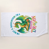 Serviette De Plage Je ne suis pas un ver de livre... (Devant)