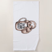 Serviette De Plage Je parie sans café (Devant)