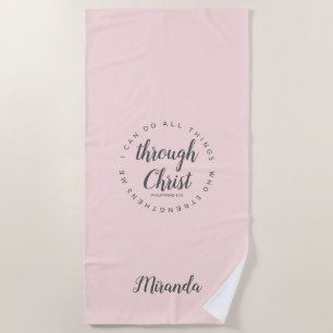 Serviette De Plage Je Peux Faire Tout Pour Peach Pink Yoga Beach