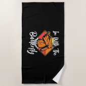 Serviette De Plage Je Suis Avec Le Papillon (Devant)