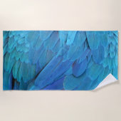 Serviette De Plage Je suis bleu - Plumes d'Ara (Devant)