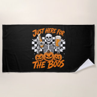 Serviette De Plage Je suis juste ici pour les Boos Halloween squelett
