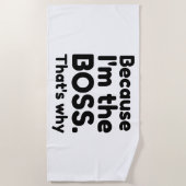 Serviette De Plage Je suis le patron. (Devant)