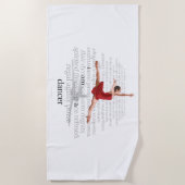 Serviette De Plage Je suis un danseur (Devant)