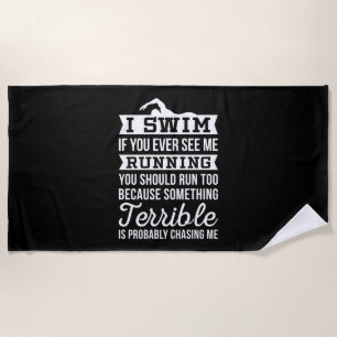 Serviette De Plage Je Suis Un Swimmer