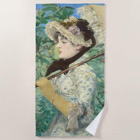 Serviette De Plage Jeanne (printemps) Edouard Manet (Devant)