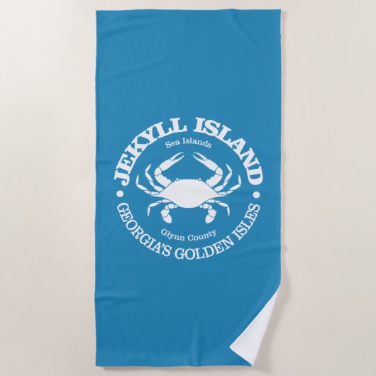 Serviette De Plage Jekyll Island (crabe) (Devant)
