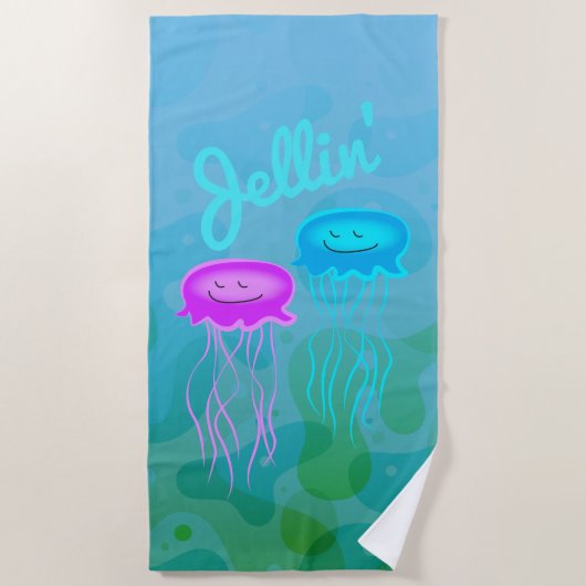Serviette De Plage Jellin' Jelly Fish (Devant)