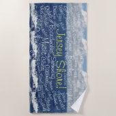 Serviette De Plage Jersey Shore des choses amusantes à faire (Devant)