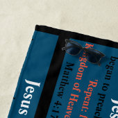 Serviette De Plage Jésus Commença À Prêcher. Matthieu 4:17 (En situation)