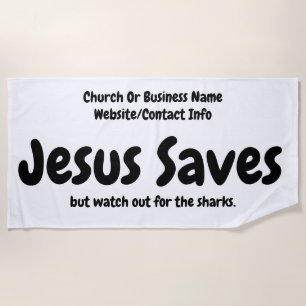 Serviette De Plage Jésus économise - nous vous aidons juste à le