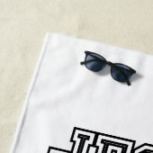 Serviette De Plage Jesus Rocks Biblique Festival W/B (En situation)