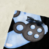 Serviette De Plage Jeu bleu aquarelle personnalisé (En situation)