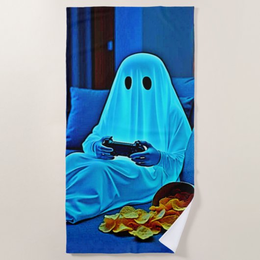 Serviette De Plage Jeu Ghost Soirée Cosy En Design (Devant)