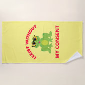 Serviette De Plage J'Existe Sans Mon Consentement Frog Pour Drôle (Devant)