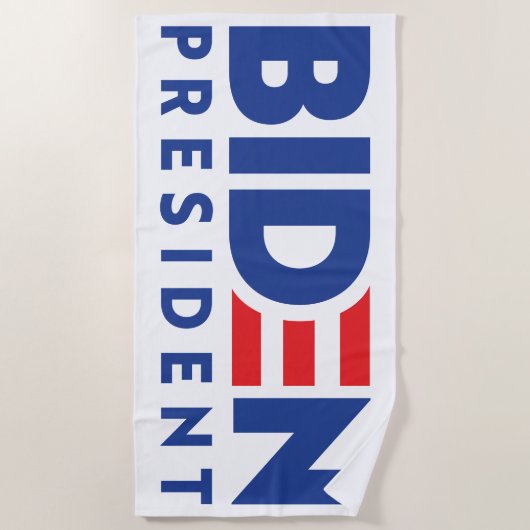 Serviette De Plage Joe Biden 2020 Biden pour le président (Devant)
