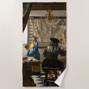 Serviette De Plage Johannes Vermeer - L'Allégorie de la Peinture