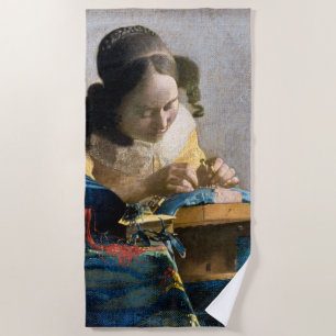 Serviette De Plage Johannes Vermeer - Le Lacemaker