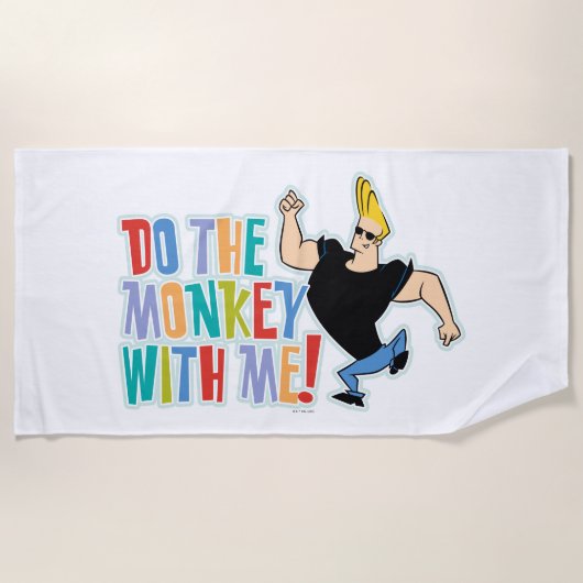 Serviette De Plage Johnny Bravo - Do The Monkey With Me! (Devant)