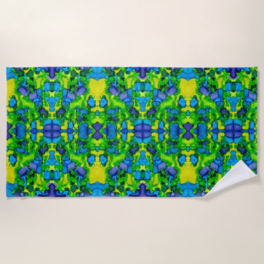 Serviette De Plage Joie d'émeraude (Devant)