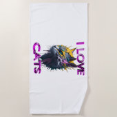 Serviette De Plage Joli chat s6 (Devant)