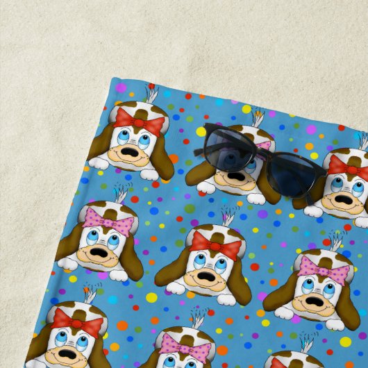 Serviette De Plage Joli chiot (En situation)