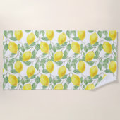 Serviette De Plage Joli citron jaune (Devant)