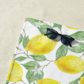 Serviette De Plage Joli citron jaune (En situation)