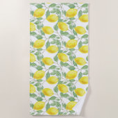 Serviette De Plage Joli citron jaune (Devant)