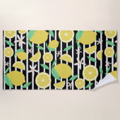 Serviette De Plage Joli Citrons Fruit D'Agrumes Frais Gratuits (Devant)
