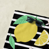 Serviette De Plage Joli Citrons Fruit D'Agrumes Frais Gratuits (En situation)