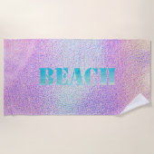 Serviette De Plage Joli Cool Stylish Beach Holographique (Devant)