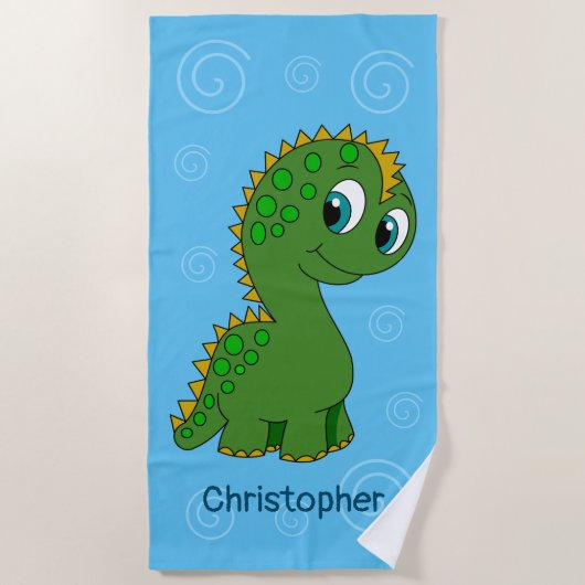 Serviette De Plage Joli dinosaure (Devant)