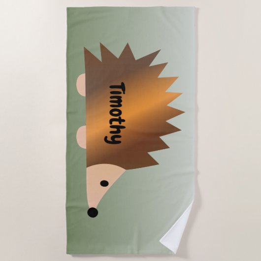 Serviette De Plage Joli hérisson Brown (Devant)