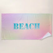 Serviette De Plage Joli Holographique de plage élégant (Devant)