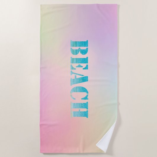 Serviette De Plage Joli Holographique de plage élégant (Devant)