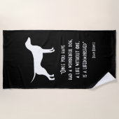 Serviette De Plage Joli jaune vert Dean Koontz citation chien Coque-M (Devant)