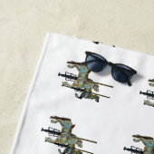 Serviette De Plage Joli Joyeux Parcours Carrousel Chevaux Motif (En situation)