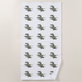 Serviette De Plage Joli Joyeux Parcours Carrousel Chevaux Motif (Devant)