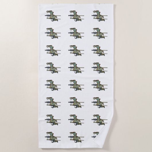 Serviette De Plage Joli Joyeux Parcours Carrousel Chevaux Motif (Devant)