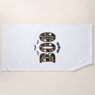 Serviette De Plage Joli modèle de citrouille fantôme Boo Halloween