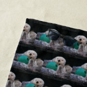 Serviette De Plage Joli Motif de loutres de mer jouant (En situation)