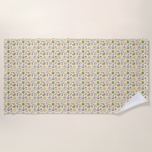 Serviette De Plage Joli motif de plage (Devant)