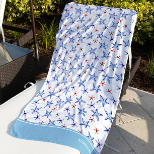 Serviette De Plage Joli Motif de poisson Starfish de l'océan avec le