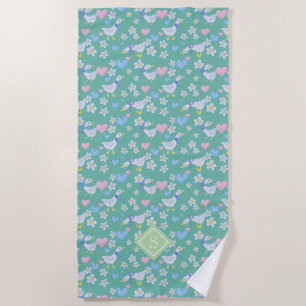 Serviette De Plage Joli Motif d'oies de pays Vintage